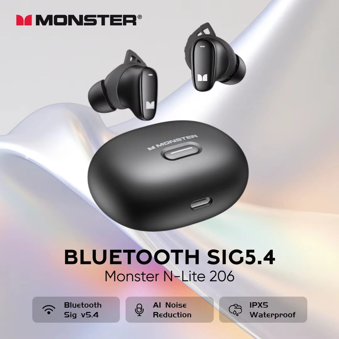 Monster N-Lite 206 True Wireless Bluetooth In-Ear Headphones