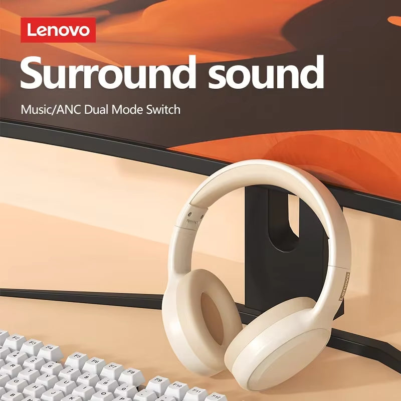 Lenovo TH30 Wireless Bluetooth Active Noise Cancelling Over-Ear Headphones