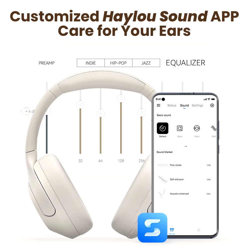 Haylou S35 Wireless Bluetooth Hybrid Active Noise Cancelling Over-Ear Headphones