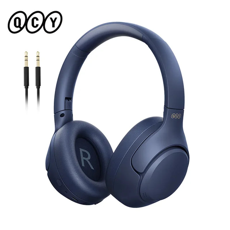 QCY H3 Wired and Wireless Bluetooth Active Noise Cancelling Over-Ear Headphones