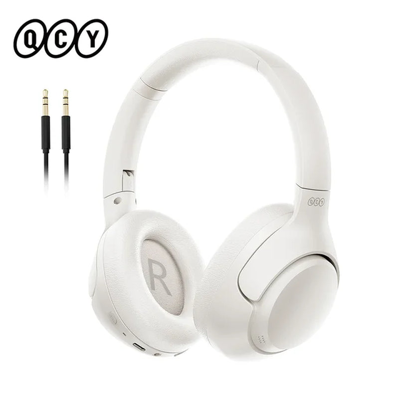 QCY H3 Wired and Wireless Bluetooth Active Noise Cancelling Over-Ear Headphones