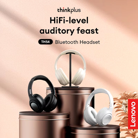 Lenovo TH54 Wireless Bluetooth Active Noise Cancelling Over-Ear Headphones