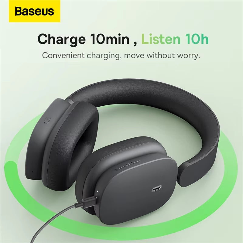 Baseus Bowie H1 Wireless Bluetooth Active Noise Cancelling Over-Ear Headphones 