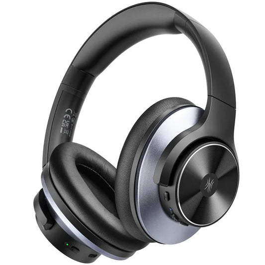 OneOdio A10 Wireless Bluetooth Hybrid Active Noise Cancelling Over-Ear Headphones - Black