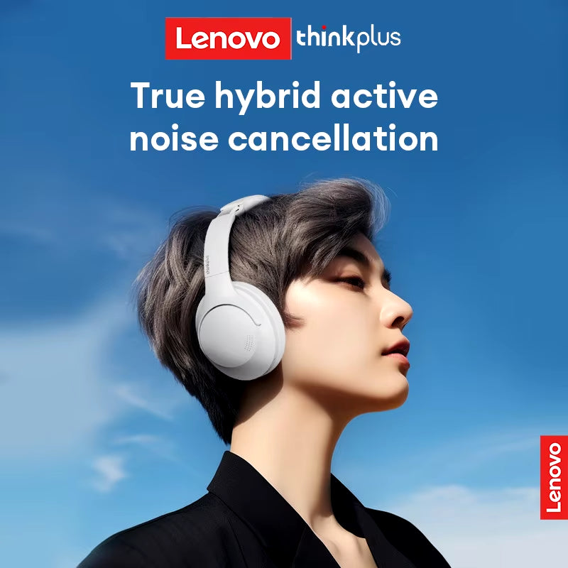 Lenovo TH46 Wireless Bluetooth Hybrid Active Noise Cancelling Over-Ear Headphones