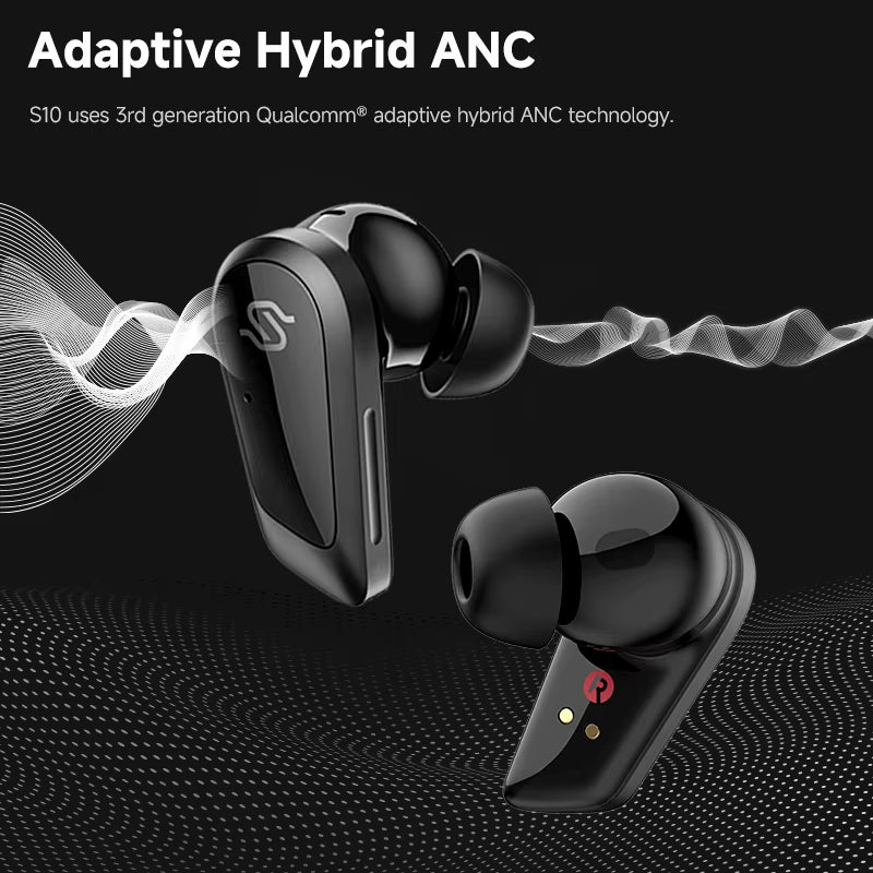 Edifier STAX SPIRIT S10 True Wireless Bluetooth Planar Magnetic Active Noise Cancelling Earbuds - Black