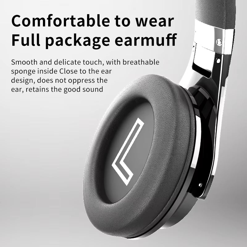 Zealot B21 Wireless Bluetooth Hybrid Over-Ear Headphones - Black