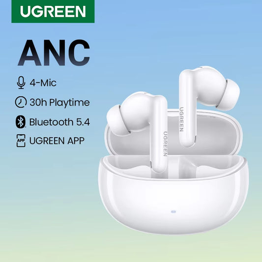 UGREEN HiTune T3 Pro Wireless Bluetooth Active Noise Cancelling Earbuds - White