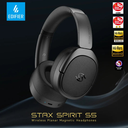 Edifier STAX SPIRIT S5 Wireless Bluetooth Planar Magnetic Over-Ear Headphones - Black