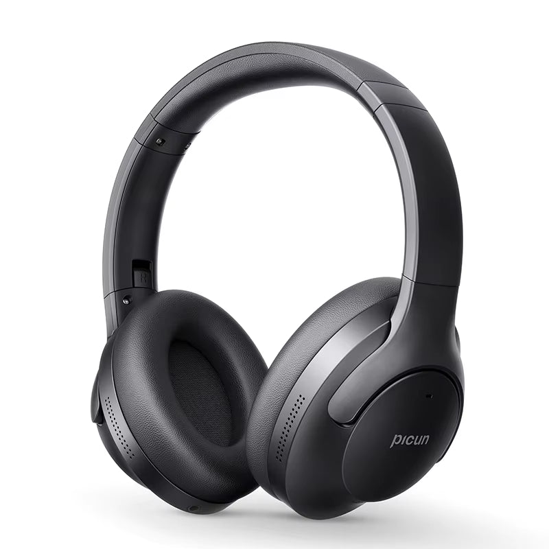 Picun ANC-05 Max Wireless Bluetooth Active Noise Cancelling Over-Ear Headphones - Black